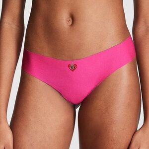 Victoria’s Secret PINK No-Show Seamless Thong Panty Strawberry Valentine Graphic